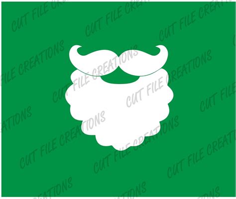 Santa Beard SVG Beard and Mustache PNG Christmas Svg Cut - Etsy