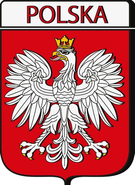 Polen-Emblem vektor abbildung. Illustration von weiß - 28468049