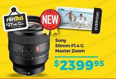 Sony 50mm F1.4 G Master Zoom Offer at Teds Cameras - 1Catalogue.com.au