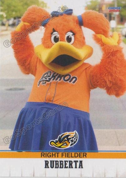 2021 Akron RubberDucks Rubberta Mascot – Go Sports Cards