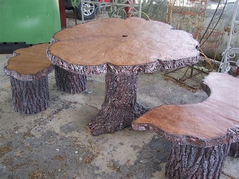 Tree Slab Table Set | Erickson's Landscape Supply