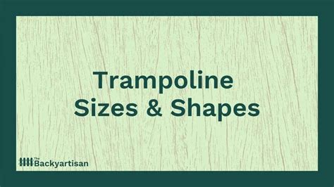 Trampoline Sizes & Shapes Guide - The Backyartisan