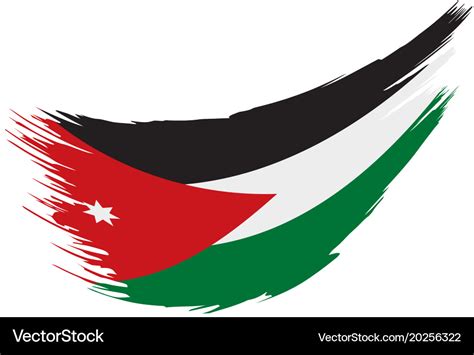 Jordan flag Royalty Free Vector Image - VectorStock