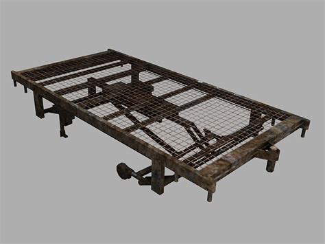 3d model old hospital bed frame