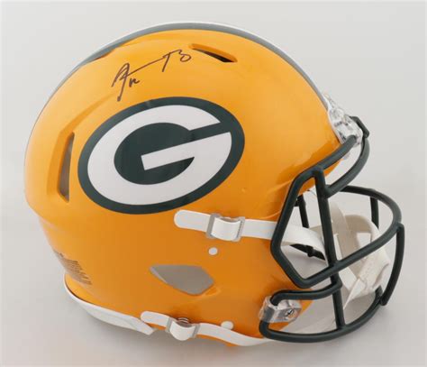 Aaron Rodgers Signed Packers Full-Size Authentic On-Field Speed Helmet ...