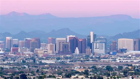 Phoenix Skyline with Pink Sky Stock Footage Video (100% Royalty-free) 8612953 | Shutterstock