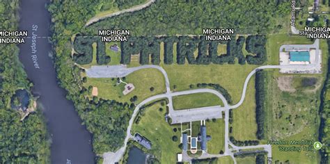 Saint Patrick's Park at the Indiana/Michigan border : r/GoogleMaps