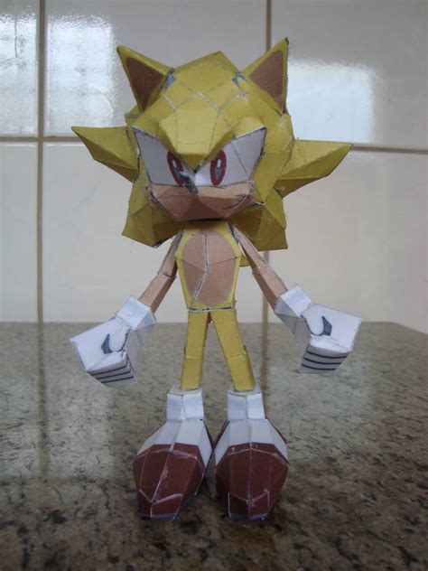 Super Sonic Papercraft (prototype version) by augustelos on DeviantArt