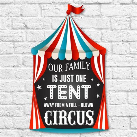 Funny Circus Tent Sign, Family Quote Sign, Circus Sign, metal composite ...