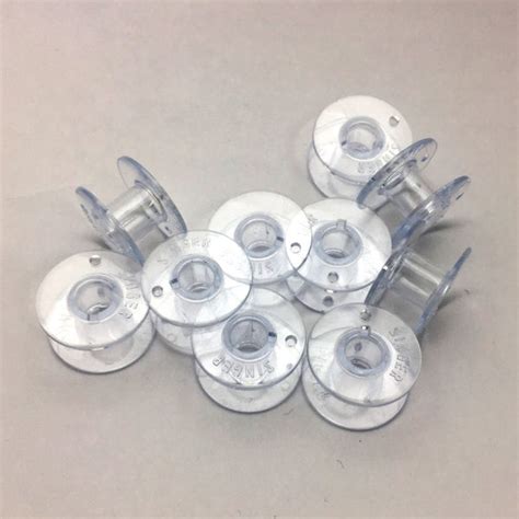 10 Pk. Genuine Singer Class 15 Plastic Bobbin #81348 For Home Sewing M ...