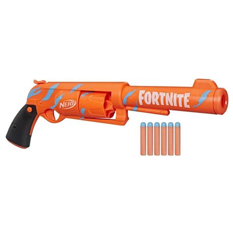 Nerf Fortnite 6-SH Dart Blaster -- Camo Pulse Wrap, Hammer Action ...