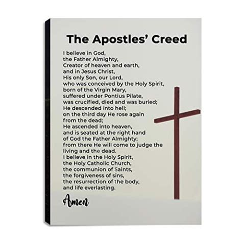 The Apostles Creed | 16x20in| Christian Canvas Wall Art with Bible Verses & Prayers, Great for ...