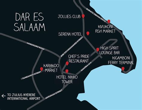 Dar es Salaam - map - Getaway Magazine