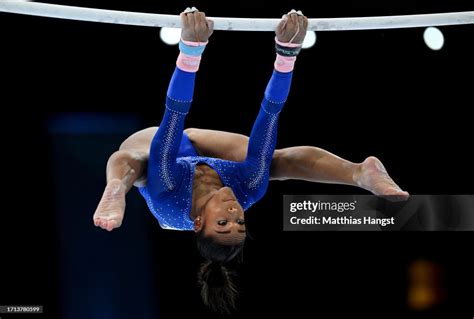 Melanie de Jesus dos Santos of Team France competes on Uneven Bars... News Photo - Getty Images