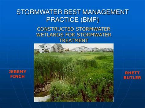 PPT - STORMWATER BEST MANAGEMENT PRACTICE (BMP) PowerPoint Presentation ...