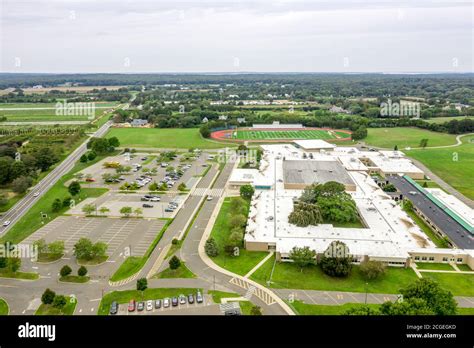 aerial view of East Hampton High School, East Hampton, NY Stock Photo - Alamy