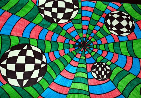 Deep Space Optical Illusions | April art, Op art, Art