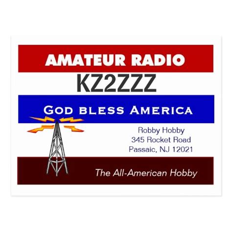 HAM RADIO QSL DESIGN POSTCARD | Zazzle