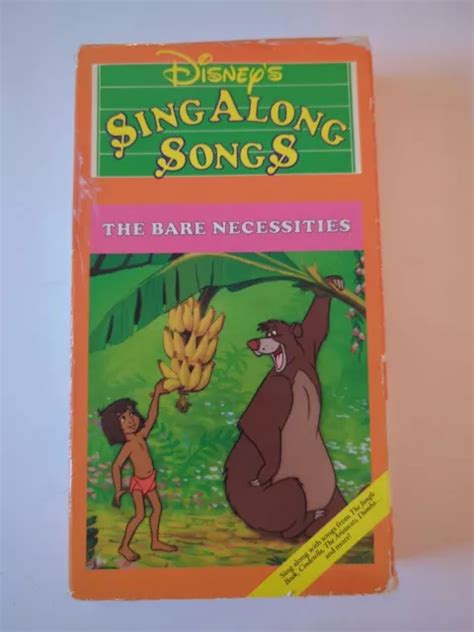 DISNEY SING ALONG Songs Jungle Book The Bare Necessities VHS 1990's ...