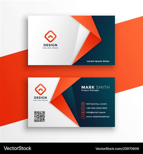 Professional business card template design Vector Image