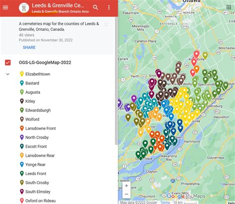 Leeds & Grenville Cemeteries – Google Map | Leeds & Grenville Branch