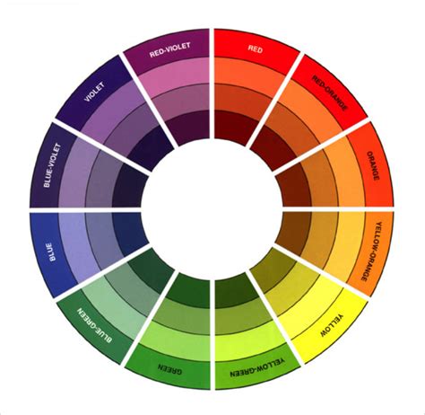 FREE 10+ Sample Color Wheel Chart Templates in PDF