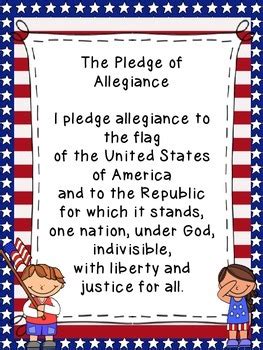 Pledge of Allegiance Classroom Poster FREEBIE!! by Victoria Brown