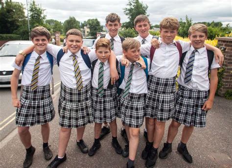 A Group Of Schoolboys Wore Skirts To Protest Against Their School's "No ...