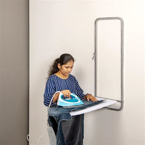 INVISIBLE BED Wall Mounted Ironing Board with Foldable Ironing Table Stand(37cm x 79.6cm x 100cm ...