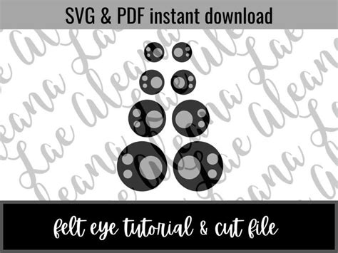 Digital Download Basic Kawaii Eyes SVG File Amigurumi Felt Eye Cut File ...