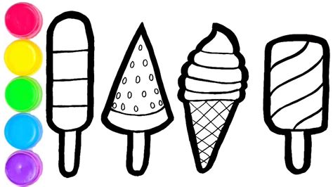 Ice Cream Drawing Easy Step-By-Step || How To Draw Ice Cream Step-By-Step Easy Drawing For Kids ...