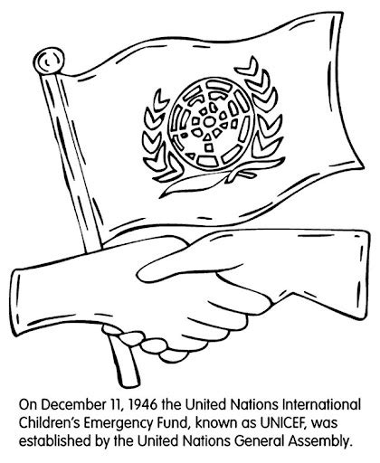 為孩子們的著色頁: October 24 united nation day coloring pages