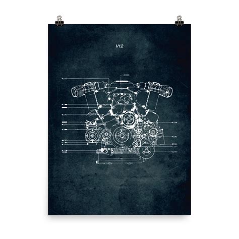 Ferrari V12 Engine Blueprints