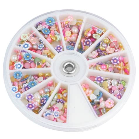 1200Pcs DIY Nail Art Stickers Decal Pearl Beads Manicure Decoration Tool Random Patterns | Diy ...