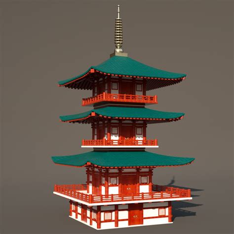 Japanese temple 3D model - TurboSquid 1416482