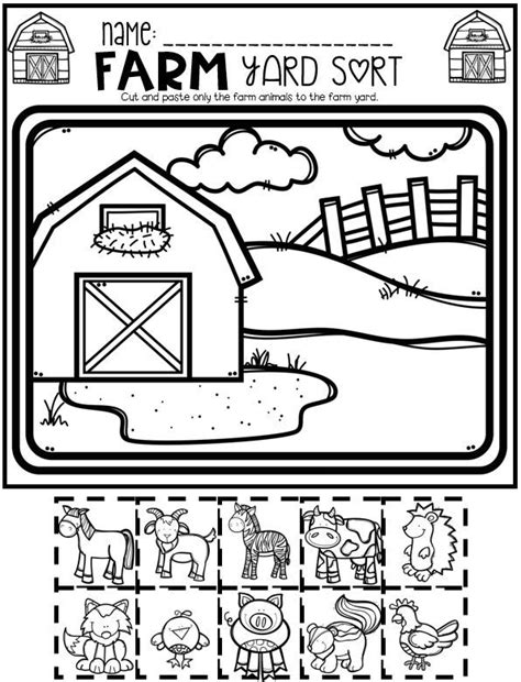 Farm Math and Literacy Worksheets for Preschool | Farm preschool, Farm activities preschool ...