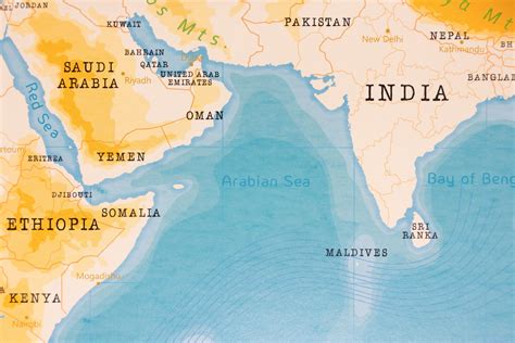 Arabian Sea Map: Countries and Facts | Mappr