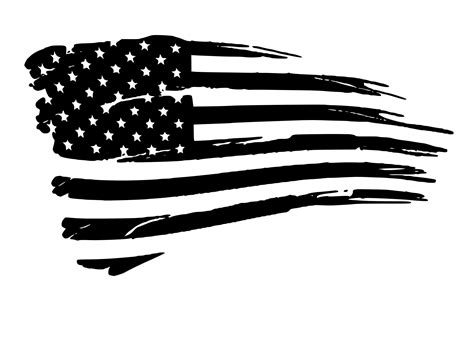 Tattered US Flag Vinyl Decal 4x5 | Etsy