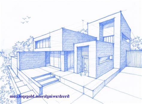 Simple 3D Modern House Drawing - Jas fur Kid