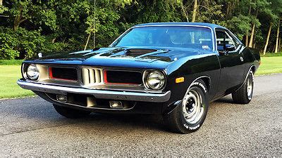 Plymouth: Barracuda Cuda 1974 plymouth cuda triple black 4 speed 6 pack ...