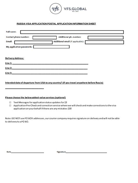 Fillable Online Application for russian visa pdf form Fax Email Print ...