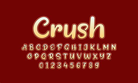 crush font alphabet 2966524 Vector Art at Vecteezy