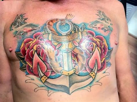 37 Powerful Anchor Chest Tattoo Designs, Ideas & Pictures - Picsmine