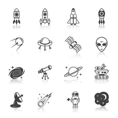 Free Vector | Space elements icons