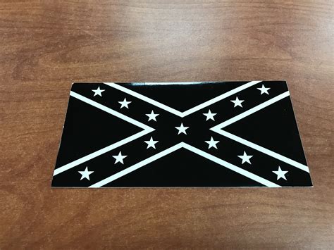 Black and White Rebel Flag Sticker - Rebel Nation