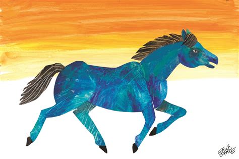 The Artist Who Painted a Blue Horse Character 0304 by Eric Carle Painting Print on Wrapped ...