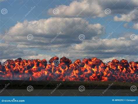 Wall of Fire stock photo. Image of explosion, show, fire - 4890292