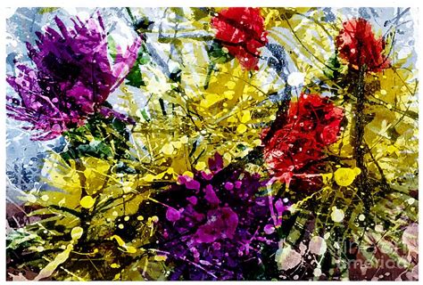 Abstract Flowers Messy Painting Digital Art by Barbara A Griffin - Fine Art America