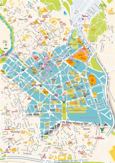 plan du centre | Lille, Carte, Centre