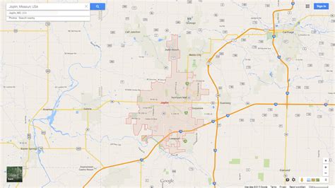 Joplin, Missouri Map